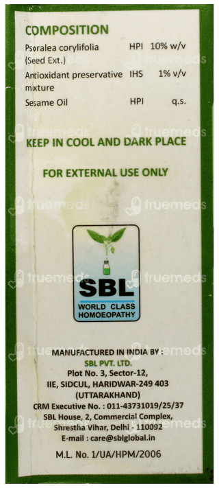 Sbl Babchi Oil 60 Ml